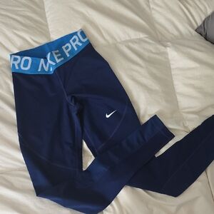 Nike Womens Navy Blue Leggings